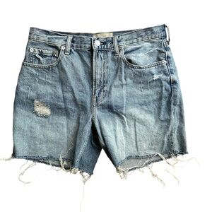 EVERLANE The Denim Short Size 28 Distressed Light Wash‎